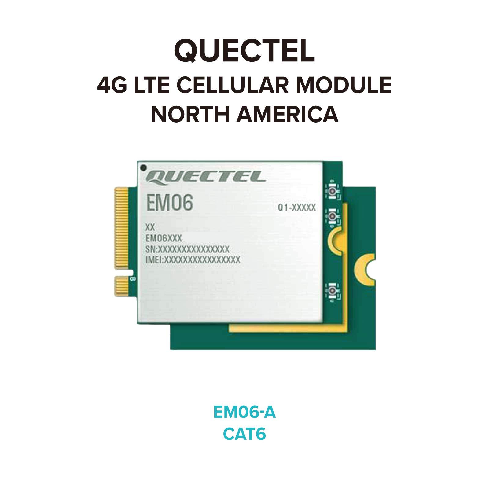 MD0050EM06A00101 QUECTEL EM06 IoT/M2M に最適化された LTE-A Cat 6 M.2 モジュール EM06-ALAR 寸法