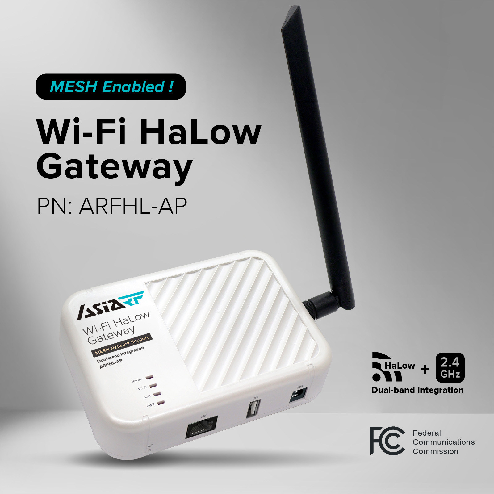 デュアルバンド Wi-Fi HaLow MESH ゲートウェイ ARFHL-AP-MS01