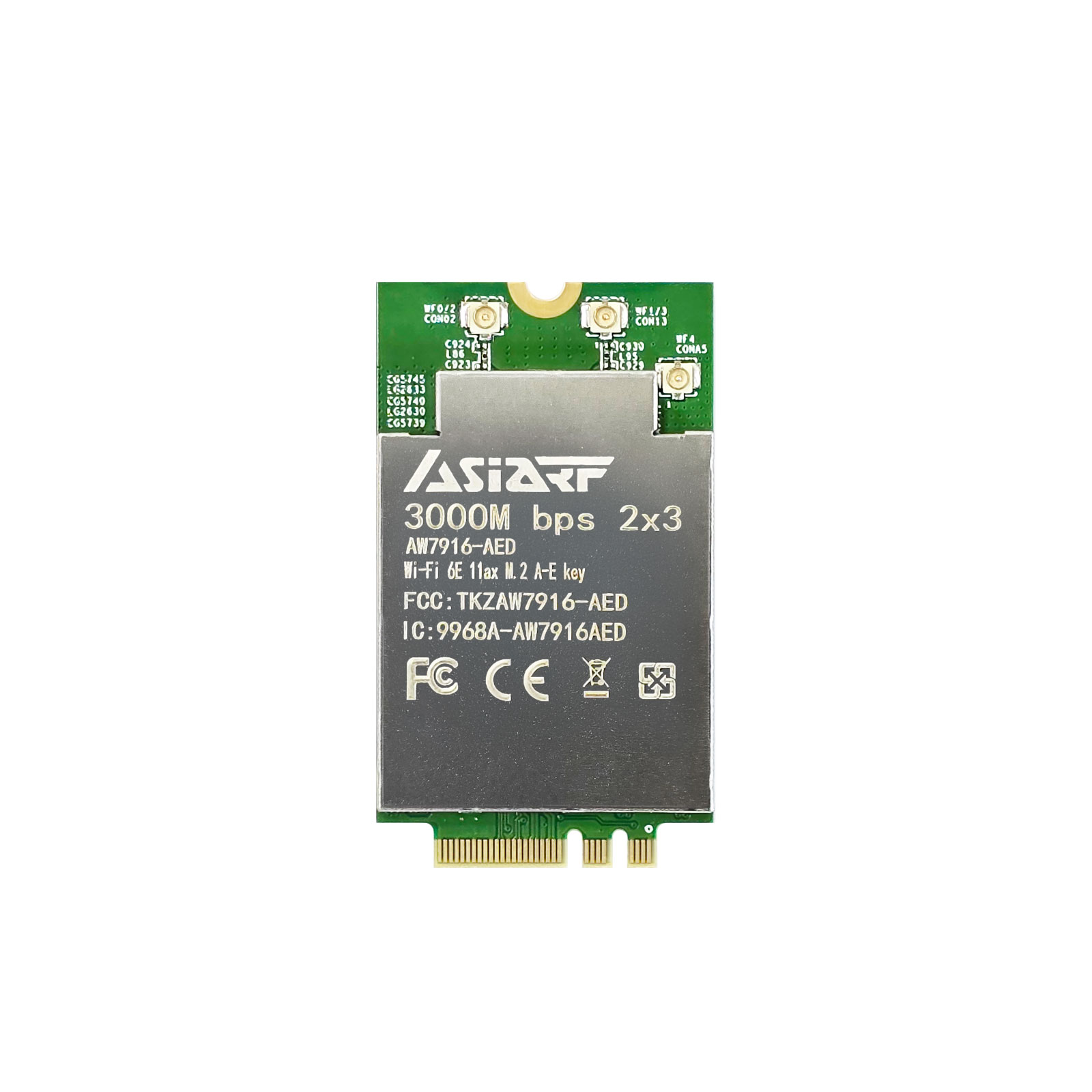 Wi-Fi 6E AX3000 M.2 AE Key Module AW7916-AED+heatsink