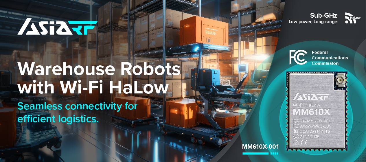 Warehouse Robots with Wi-Fi HaLow: Seamless connectivity for efficient logistics.