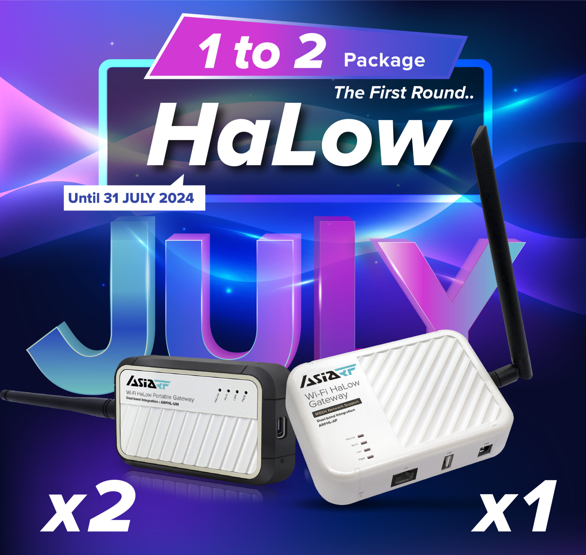 【MID-YEAR SALE】オプション1：Wi-Fi HaLowゲートウェイ ARFHL-APx1 + ARFHL-UMx2_7月