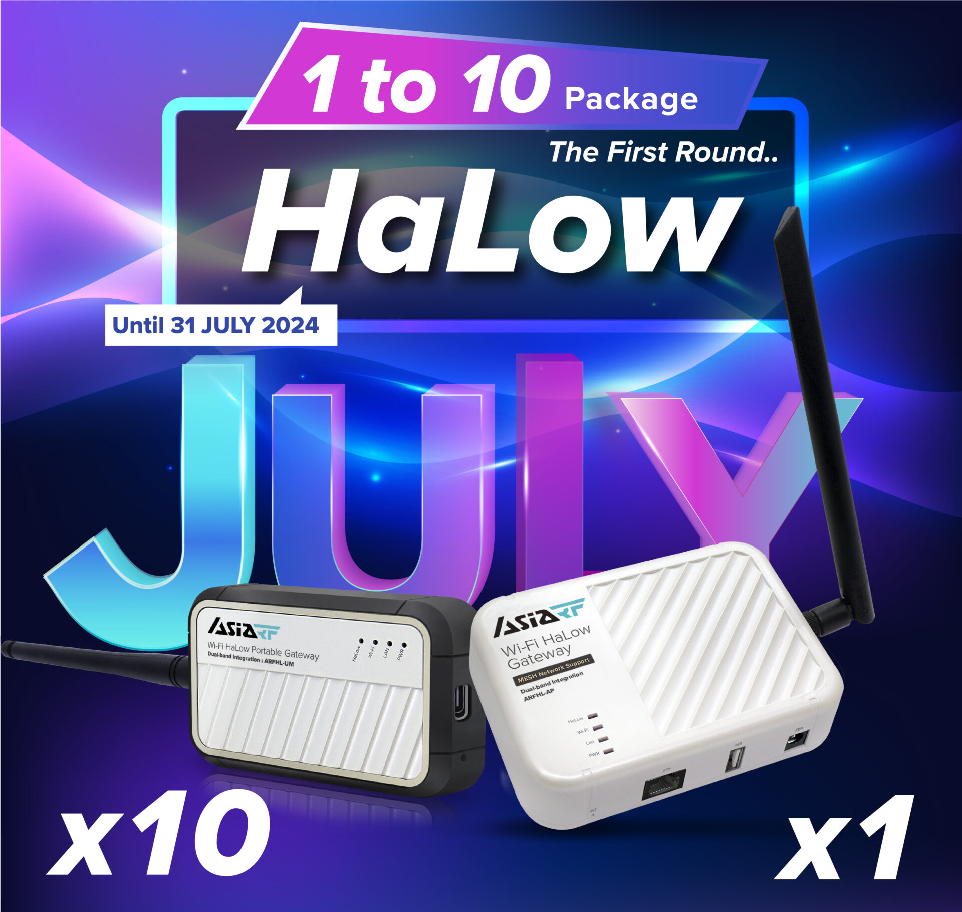 【MID-YEAR SALE】オプション2：Wi-Fi HaLowゲートウェイ ARFHL-APx1 + ARFHL-UMx10_7月