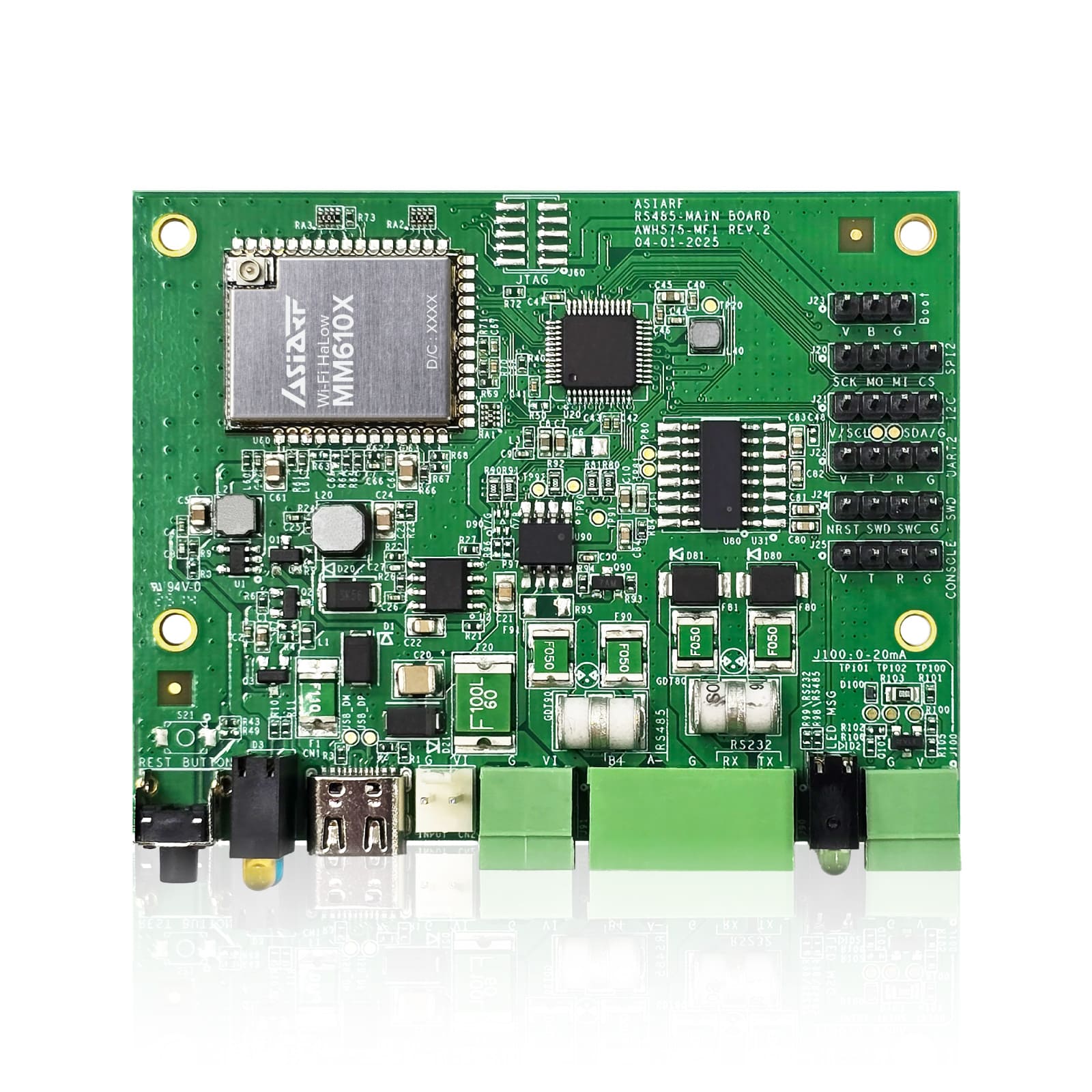 Wi-Fi HaLow IoT Powerful Industrial Remote Control Kit with RS232 RS485 I2C SPI interfaces AWH575-MF1