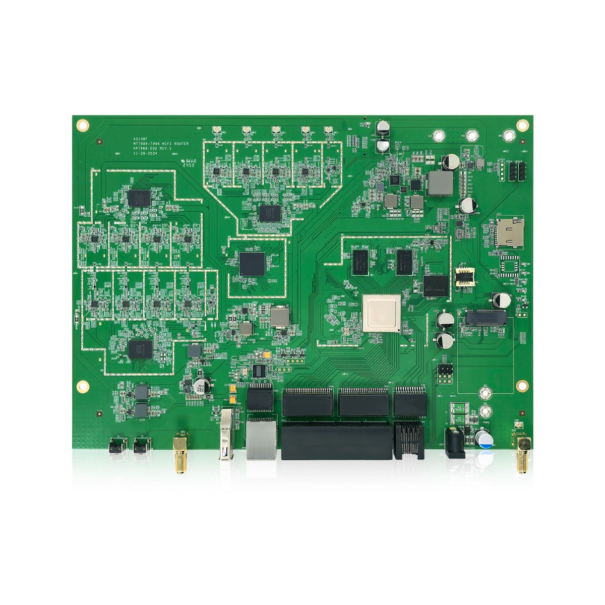 Wi-Fi 7 Router Board BE19000 Tri-Band Tri-Concurrent 10Gbps PHY AP7988-002