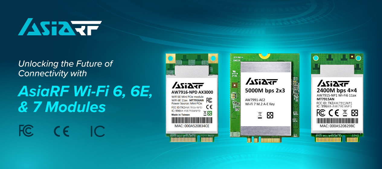 Unlocking the Future of Connectivity with AsiaRF Wi-Fi 6, 6E, and 7 Modules