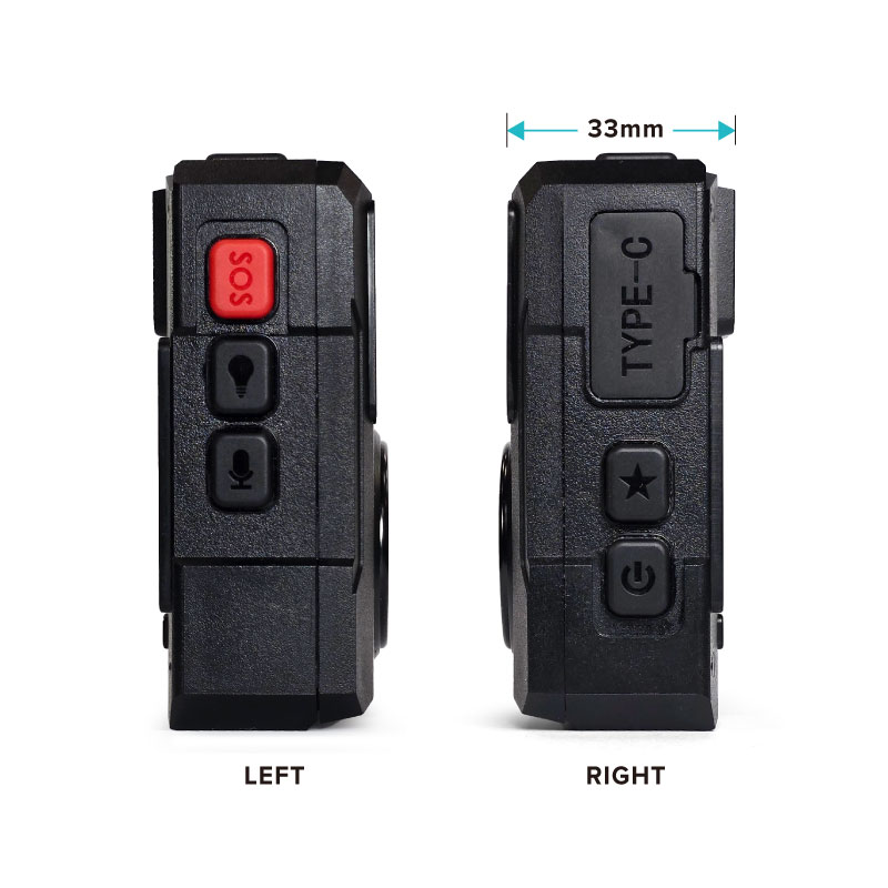 Body Worn Camera with Audio and Video Recording HD 1080P Push-to-Talk (PTT) Body Cam with 164° Wide-Angle Lens, 11HR Recording, 5HR Transmission, IR-Cut Auto Night Vision, 512GB, Emergency SOS Alert, 4G Embedded, Ambarella S5 & Sony Sensor – Model B01 Back side size Body Worn Camera with Audio and Video Recording HD 1080P Push-to-Talk (PTT) Body Cam with 164° Wide-Angle Lens, 11HR Recording, 5HR Transmission, IR-Cut Auto Night Vision, 512GB, Emergency SOS Alert, 4G Embedded, Ambarella S5 & Sony Sensor – Model B01 Back side size