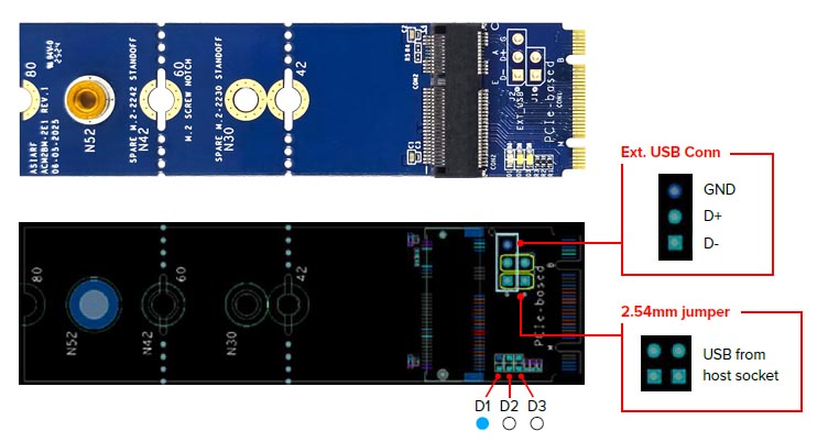 M.2 A E Key To M.2 B M Key Adapter Card Acm2bm 2e1 M.2 B+m Key To M