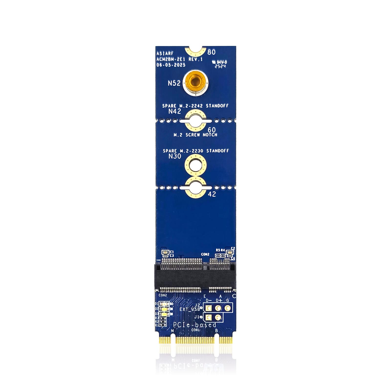 M.2 A-E Key to M.2 B/M Key Adapter Card ACM2BM-2E1-M.2 B+m Key To M.2 E Key