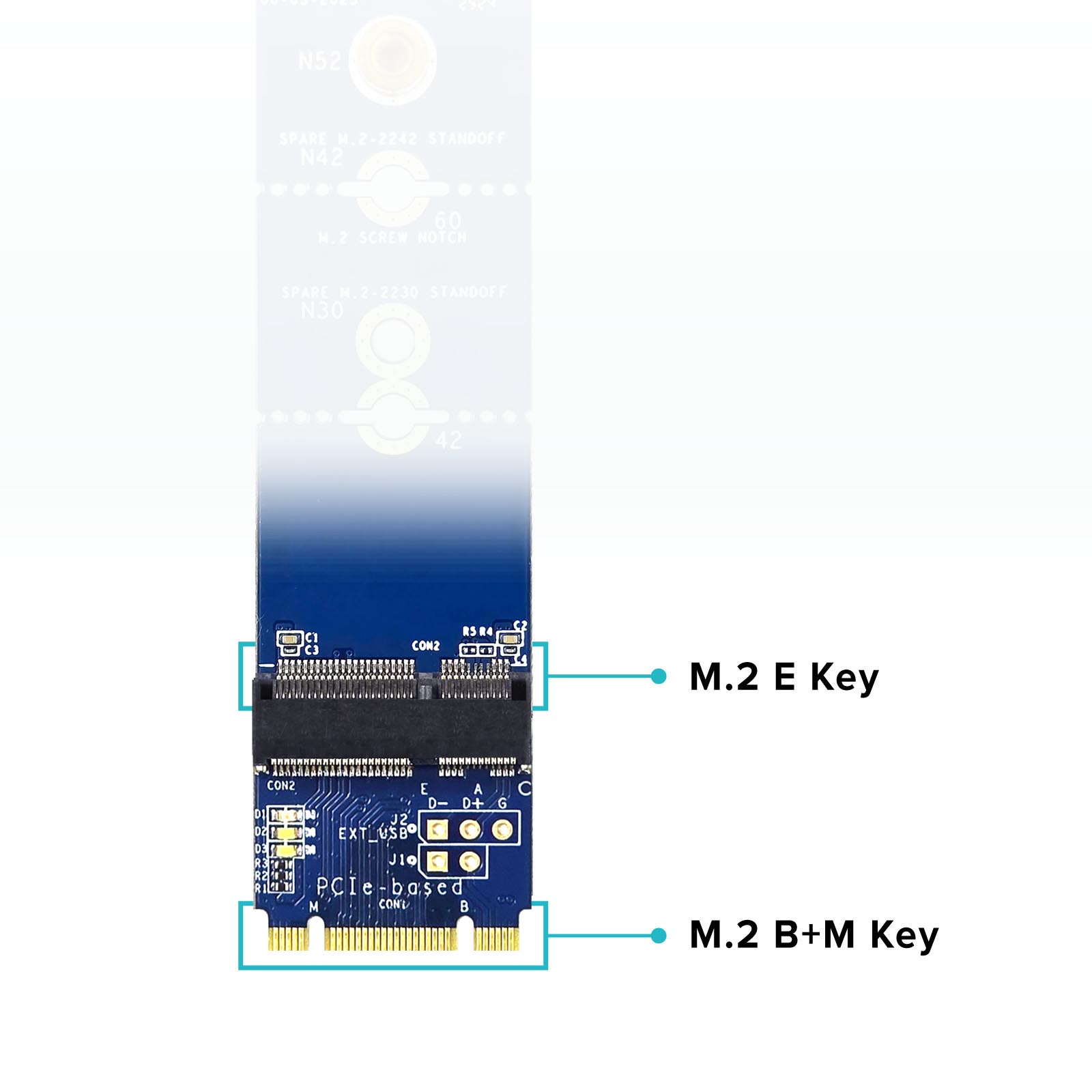 M.2 B+m Key To M.2 E Key