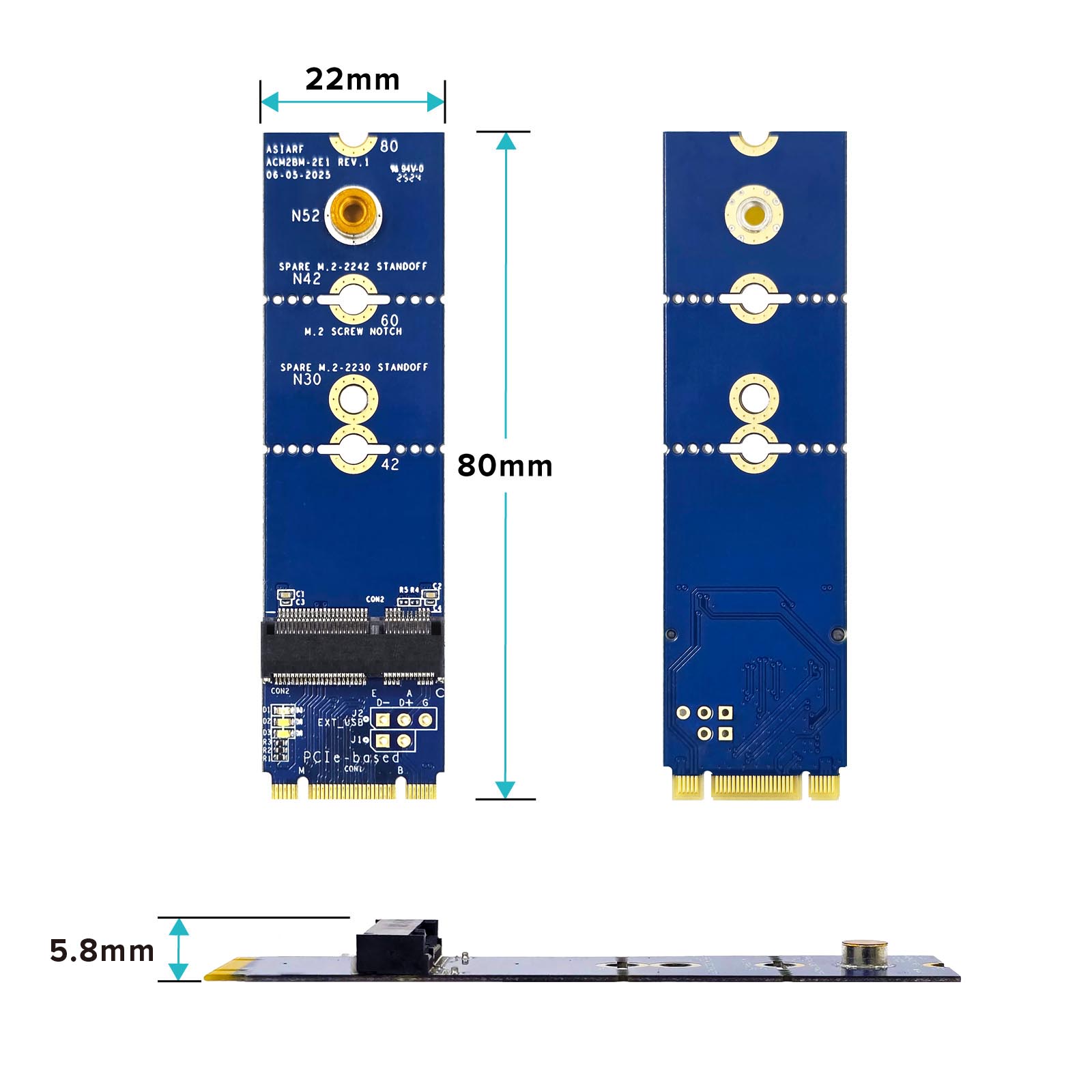 M.2 B+m Key To M.2 E Key