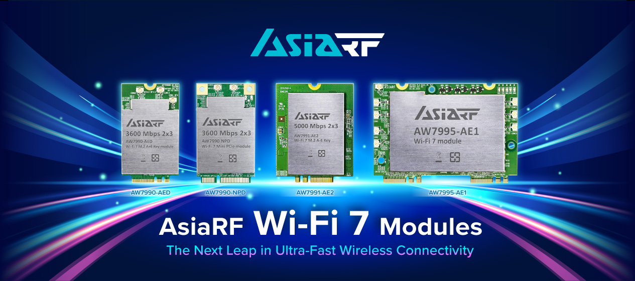 AsiaRF Unveils Full Wi-Fi 7 Ecosystem: High-Speed Modules, Platforms, and Adapters for AI PC and Server Use