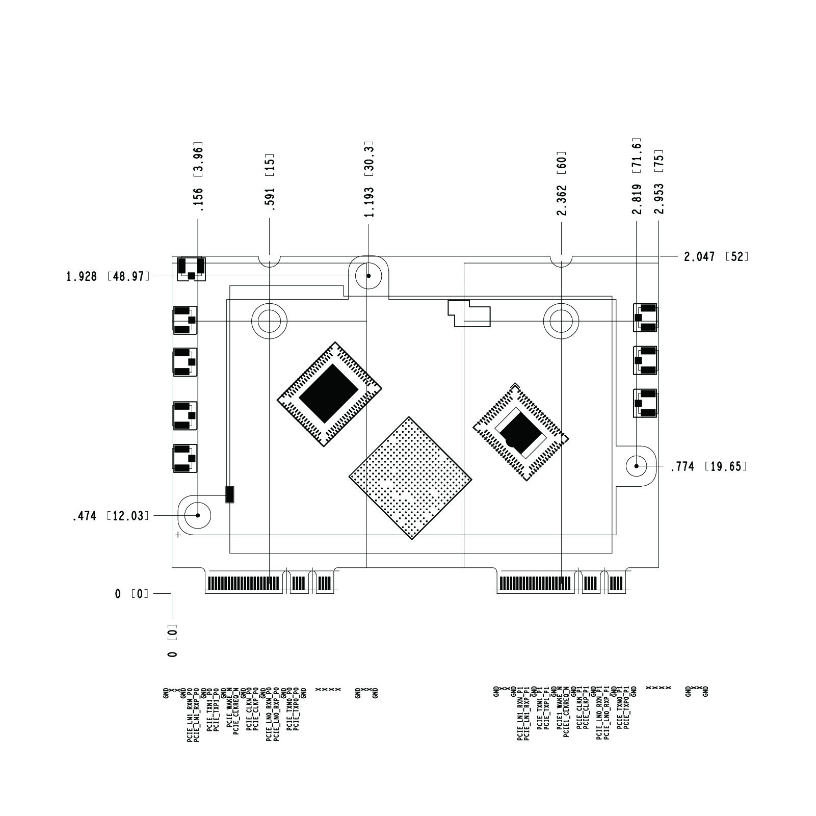 Aw7995 Ae1 Board Dimension Top Aw7995 Ae1 Board Dimension Top