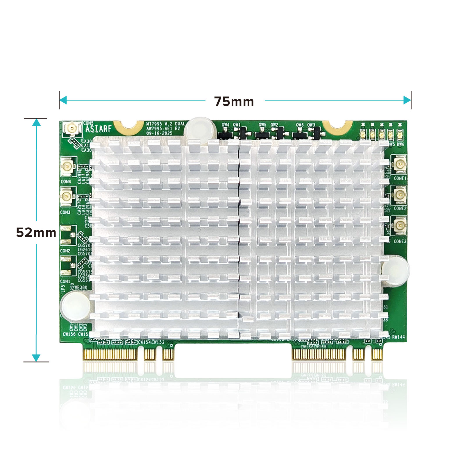 Wi-Fi 7 BE14000 Tri-Bands Dual M.2 AE key Module AW7995-AE1-Aw7995 Ae1 Size
