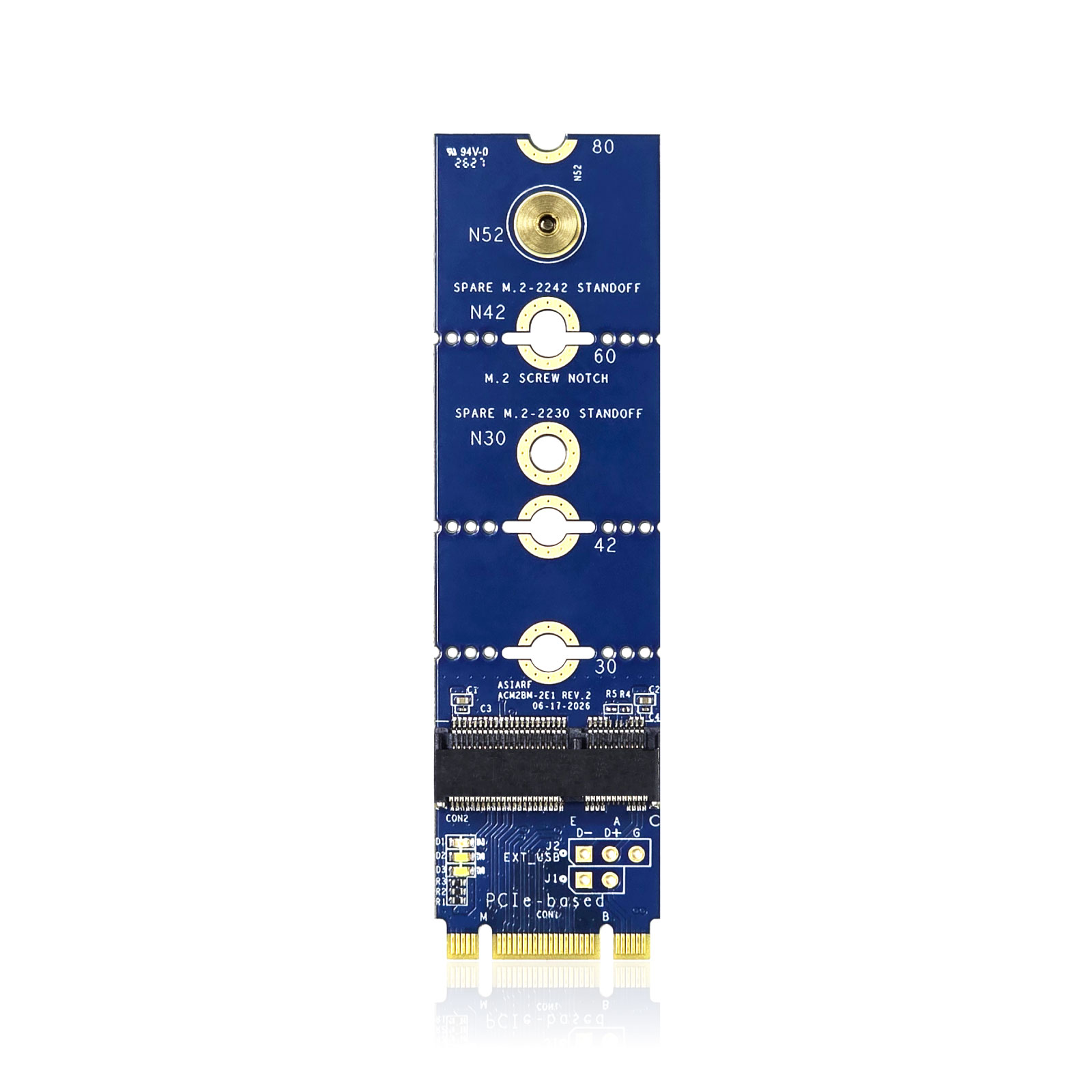 M.2 A-E Key to M.2 B/M Key Adapter Card ACM2BM-2E1-2 ( Jetson Applicable )-M.2 B+m Key To M.2 E Key New 1