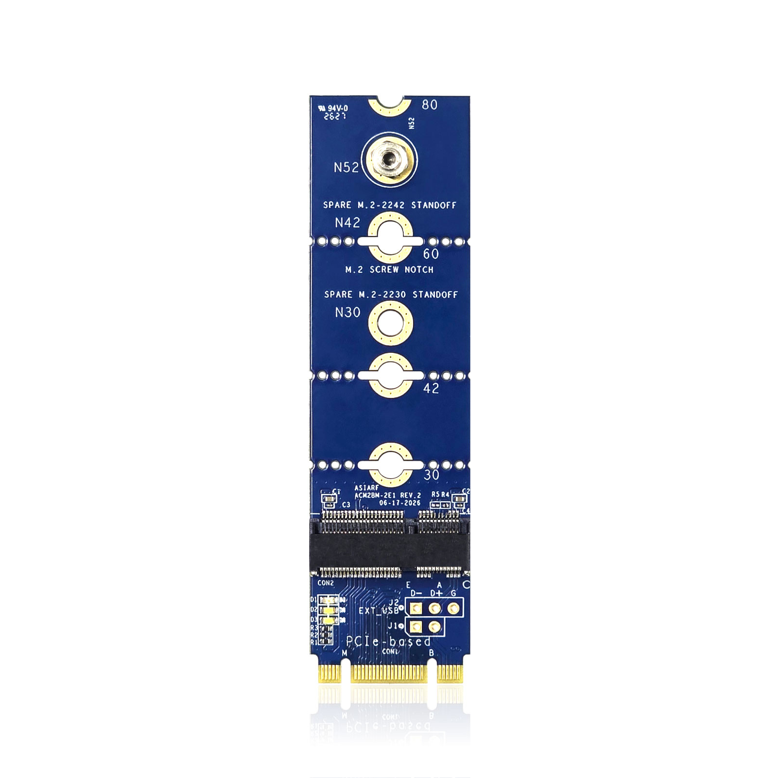 ACM2BM-2E1-2 M.2 B+m Key To M.2 E Key New 1