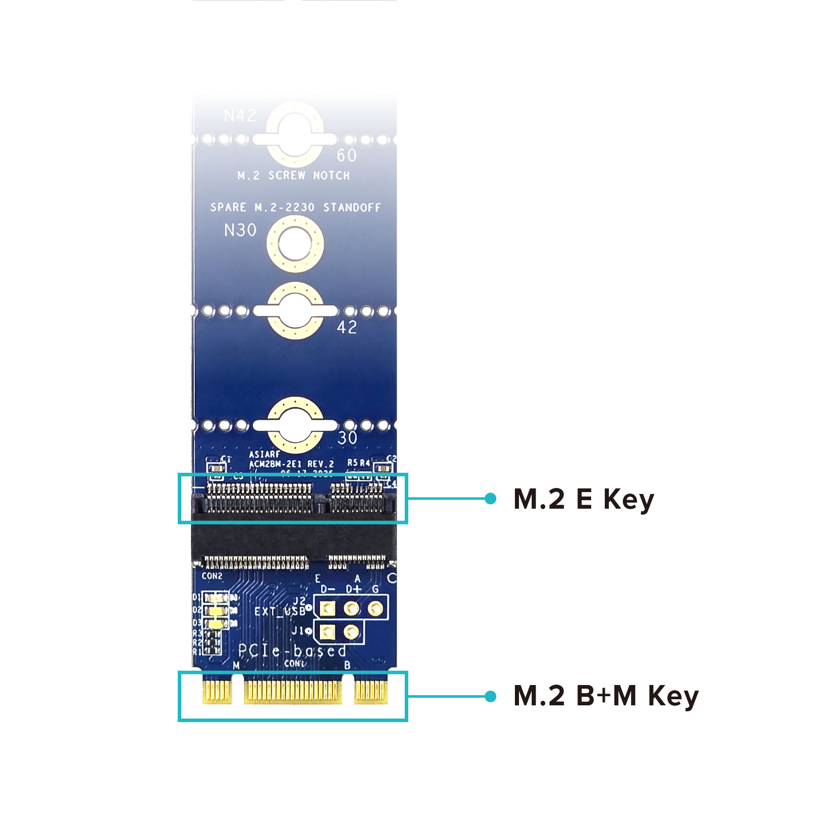 M.2 B+m Key To M.2 E Key New 2 M.2 B+m Key To M.2 E Key New 2