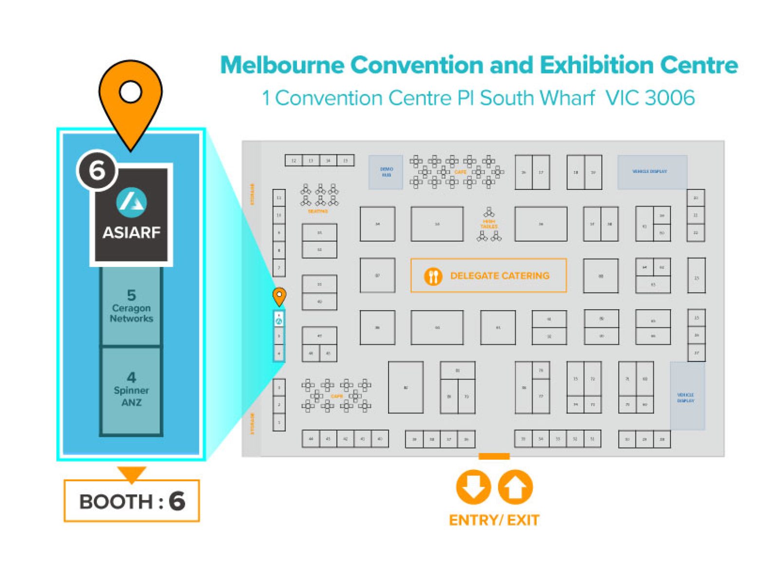 AsiaRF X Comms Connect Melbourne 2025 Map